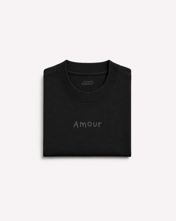 Camiseta Club Amour Refletivo Aurora - Preta
