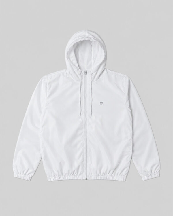 Jaqueta Windbreaker Amour Refletivo - Branco Jaqueta Windbreaker Amour Refletivo - Branco