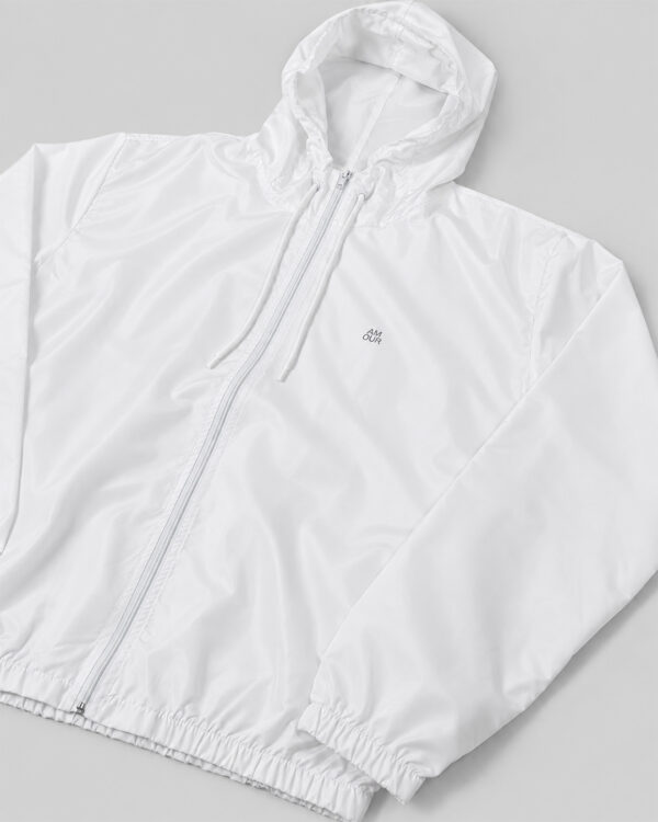 Jaqueta Windbreaker Amour Refletivo - Branco Jaqueta Windbreaker Amour Refletivo - Branco